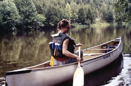 canoeingwhilewearingWalkertonLifeVest