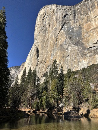 2b. Merced River (Wa-kal-la) at a site called Devil's Elbow, with El Capitan (Tu-tok-a-nú-la) looming overhead [ed 2]